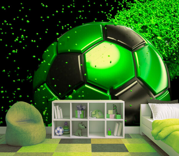 Balón de fútbol verde y negro Balón de fútbol verde y negro