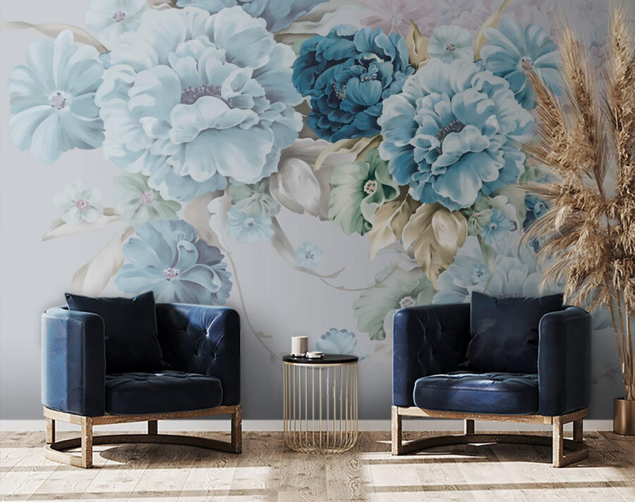 Elegante arreglo floral en tonos suaves.