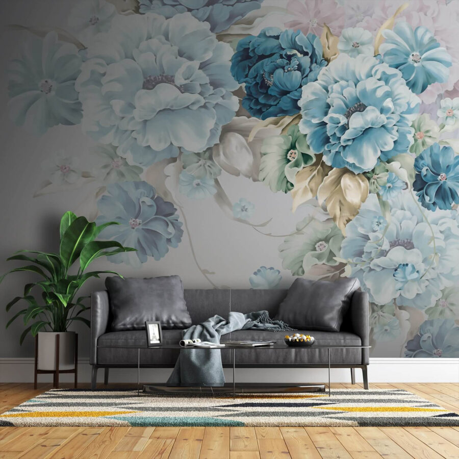 Elegante arreglo floral en tonos suaves.