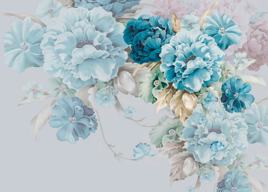 Elegante arreglo floral en tonos suaves.
