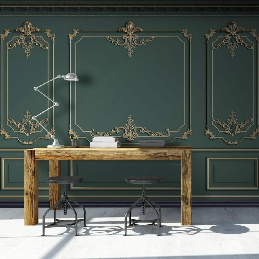 Elegante diseño mural con intrincados detalles