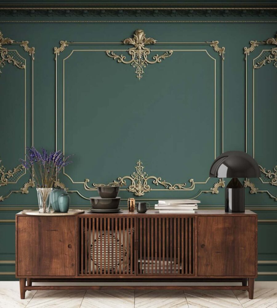 Elegante diseño mural con intrincados detalles
