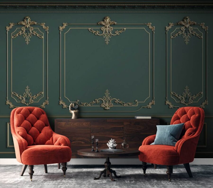 Elegante diseño mural con intrincados detalles