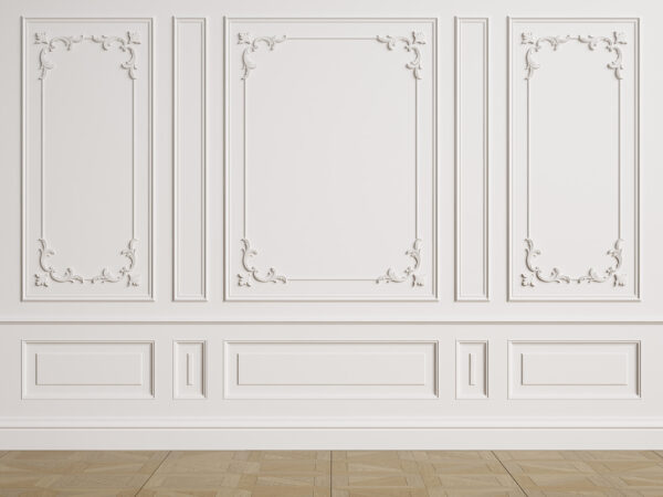 Pared blanca con moldura Pared blanca con moldura