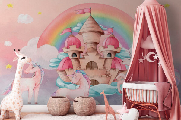 Unicornios y un castillo Unicornios y un castillo