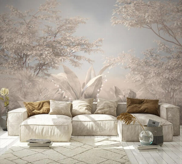 Fotomurales Fotomurales Jardín sereno en tonos suaves (SKU: u72385)