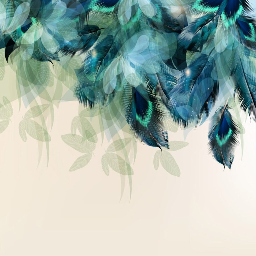 Plumas azules y verdes Plumas azules y verdes