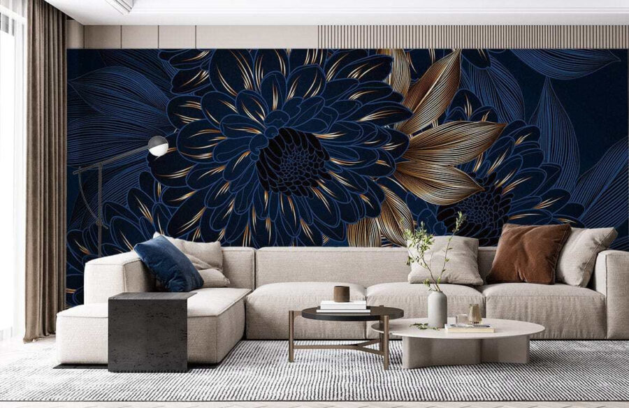 Elegante diseño floral sobre fondo oscuro