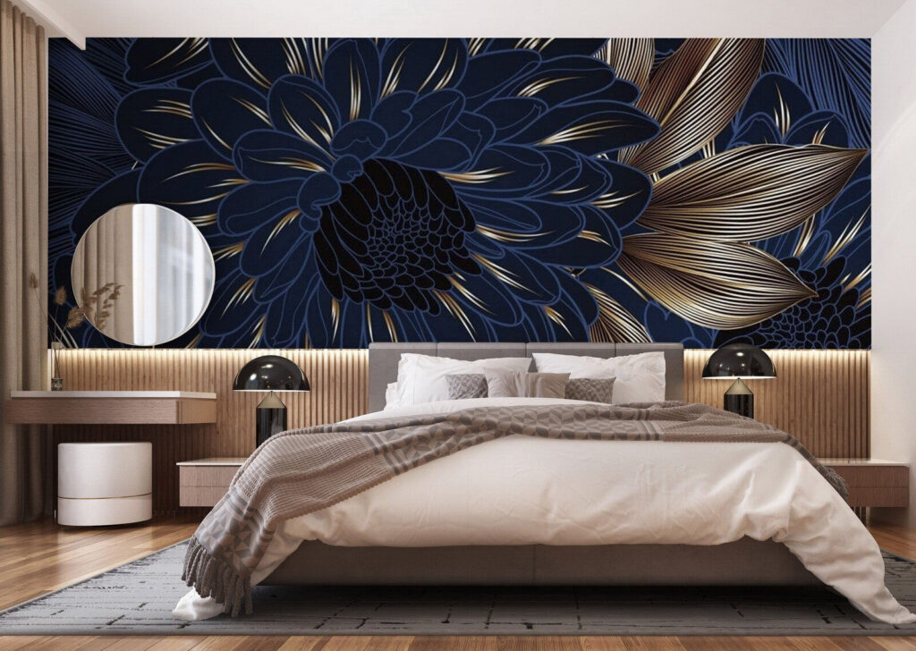 Elegant floral design on dark background