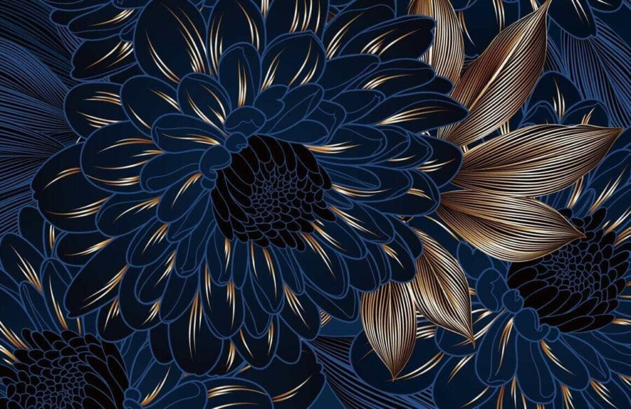 Elegante diseño floral sobre fondo oscuro