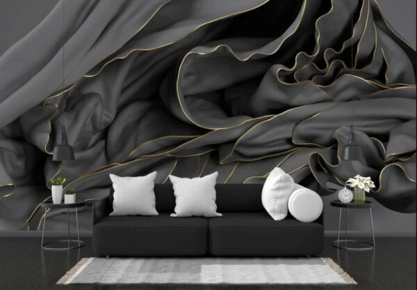 Fotomurales Fotomurales Tejido texturizado con elegantes curvas (SKU: u72103)