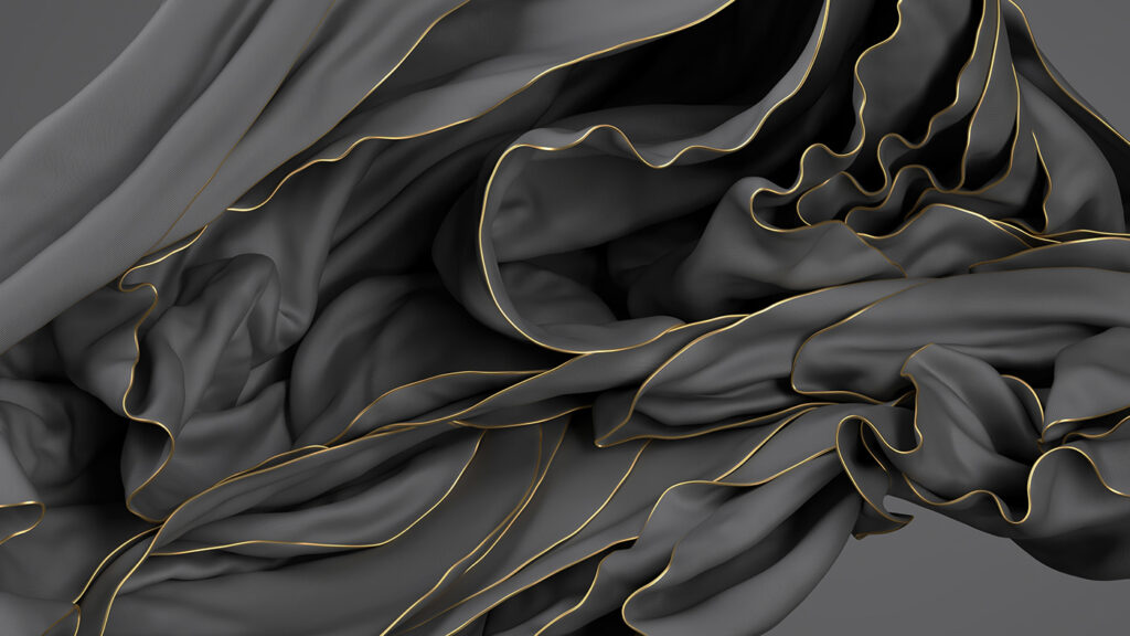 Textured fabric with elegant curves