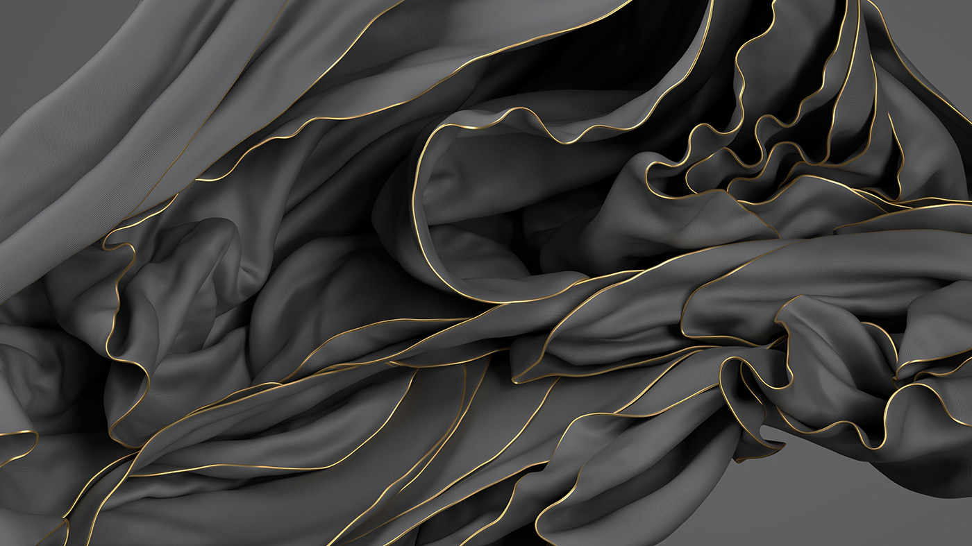 Textured fabric with elegant curves