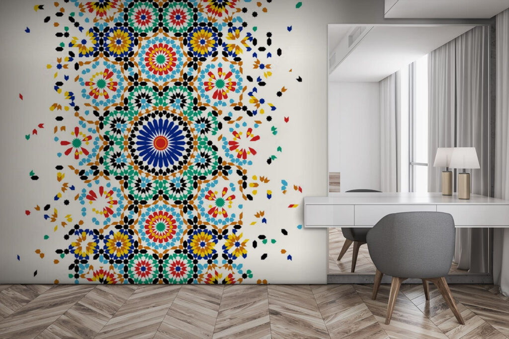 Colorful pattern on a white background