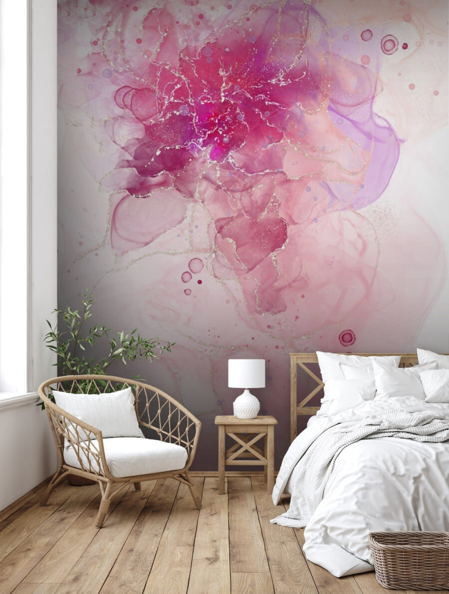 Flor rosa y morada