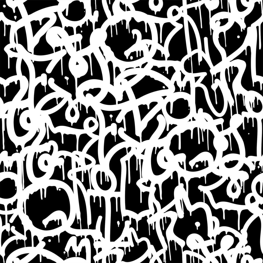 Graffiti en blanco y negro Graffiti en blanco y negro