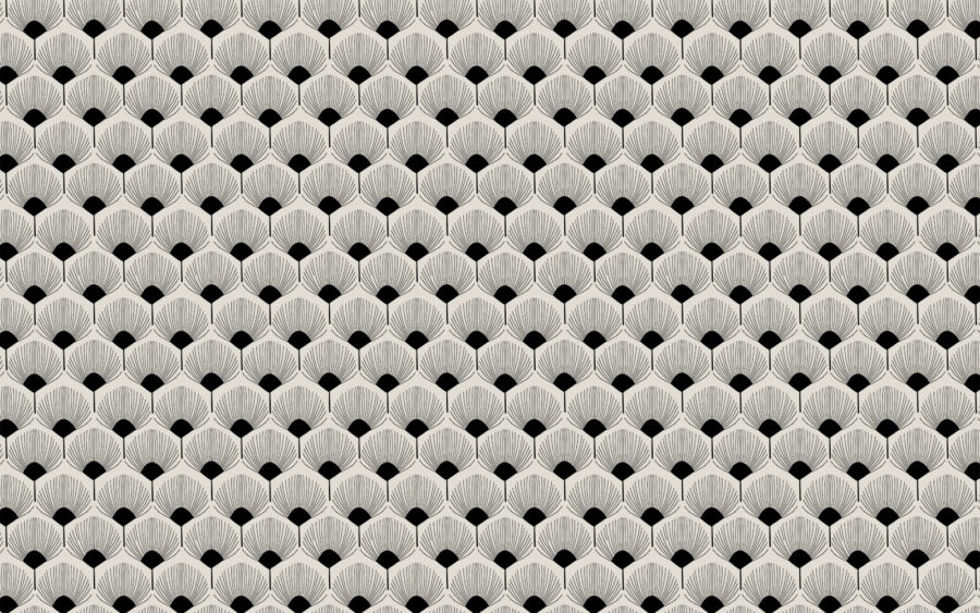Patrón de hexágonos sobre fondo negro