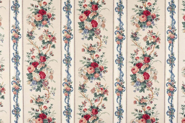Papel pintado con flores y lazos Papel pintado con flores y lazos