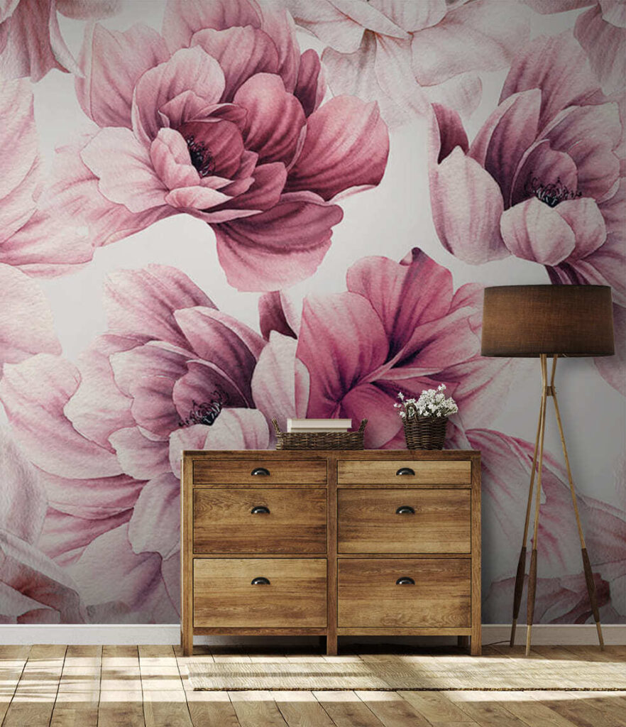 Delicate blooms in soft pastel hues