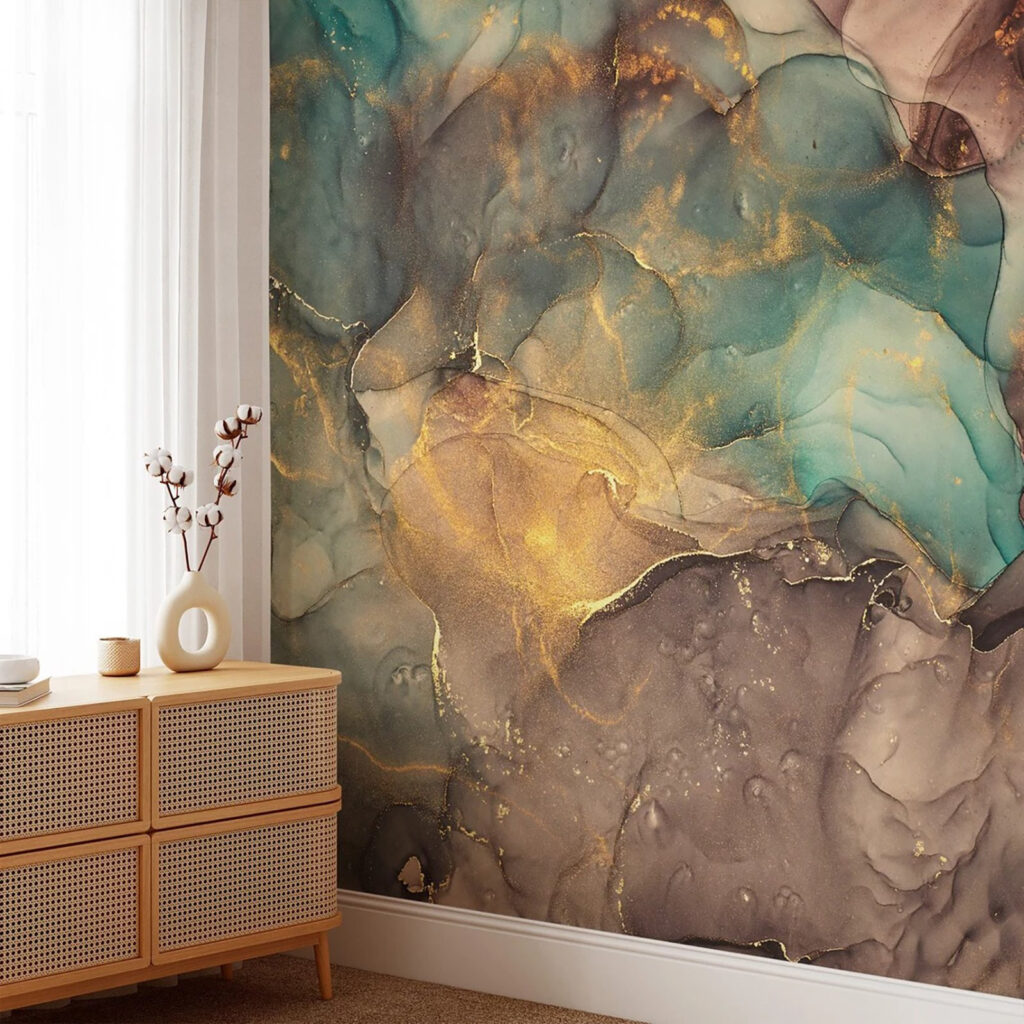 Abstract flow of vibrant colors