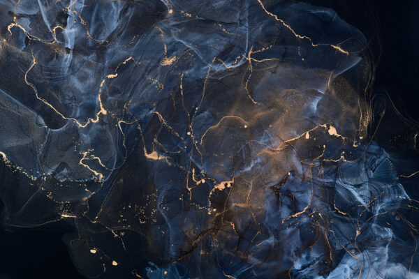 Midnight marbled with copper veins