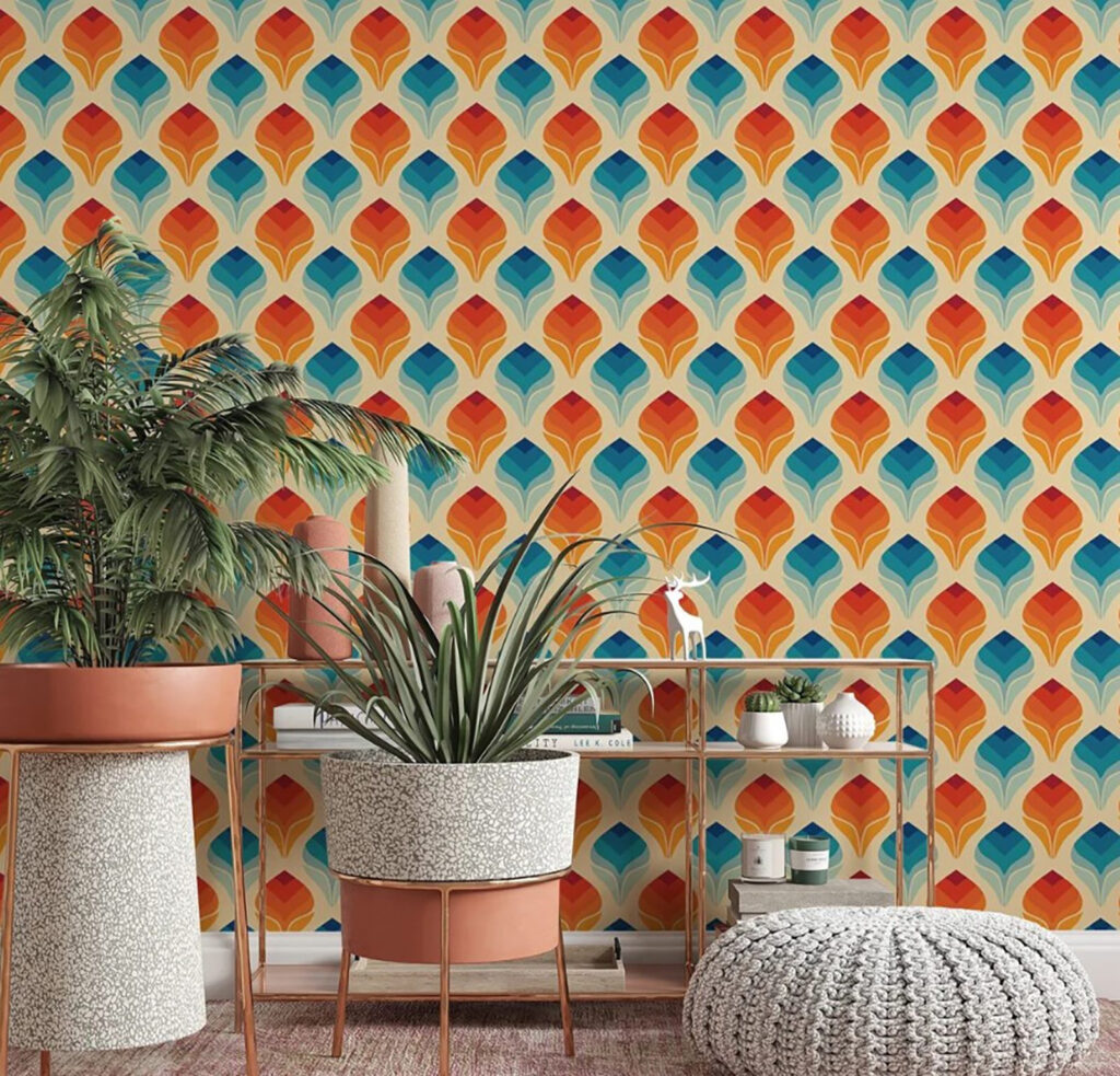 Patrón de hojas naranjas y azules u71428pig1m 1024x983 - Patrón de hojas naranjas y azules - tegory