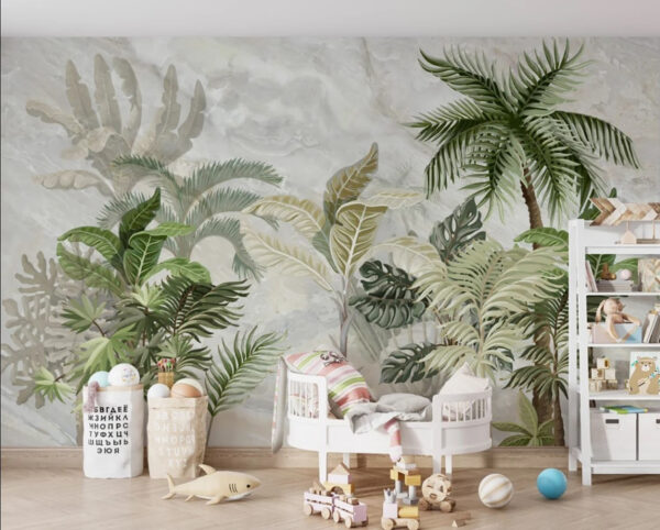 Papel pintado con palmeras Papel pintado con palmeras