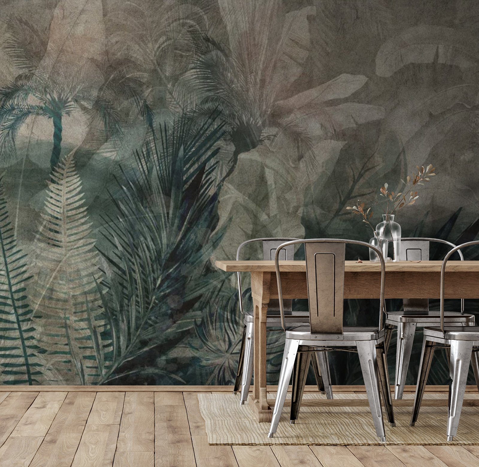 u71423piq1m - Grupo de hojas sobre fondo gris - tegory