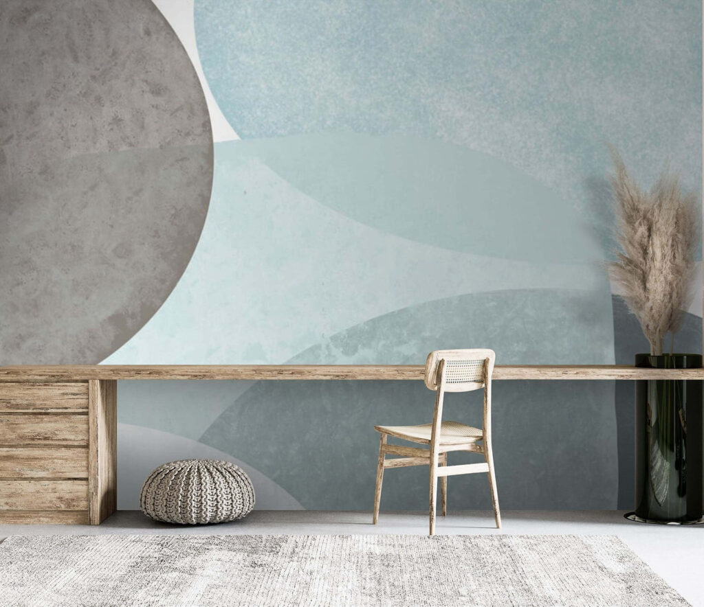 Abstract shapes in soft colors