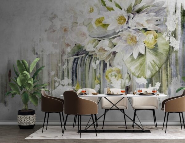 Pintura de flores sobre fondo blanco Pintura de flores sobre fondo blanco