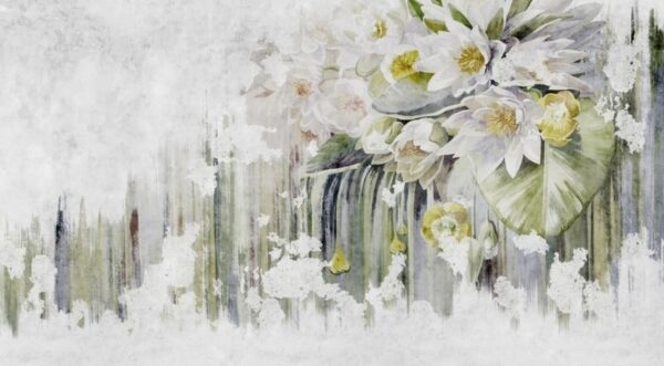 Pintura de flores sobre fondo blanco Pintura de flores sobre fondo blanco
