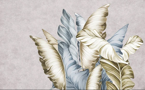 Elegantes hojas en tonos suaves