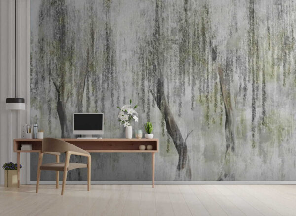 Pintura de árboles con hojas Pintura de árboles con hojas