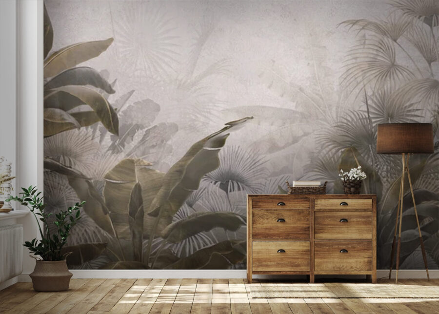 Sereno fondo de follaje tropical