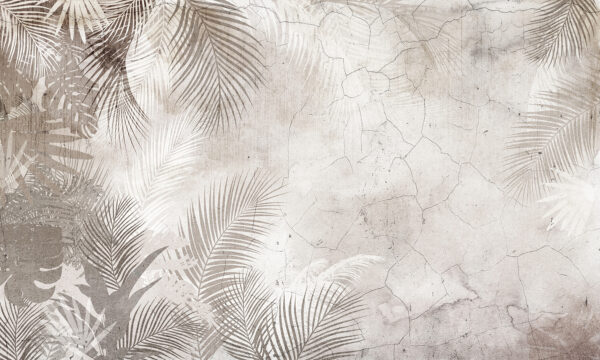 Pared con hojas de palmera Pared con hojas de palmera