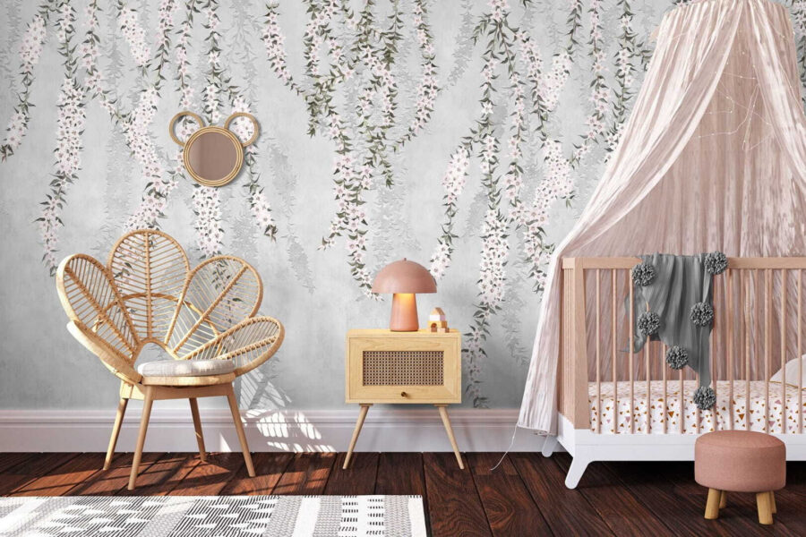 Papel pintado con flores