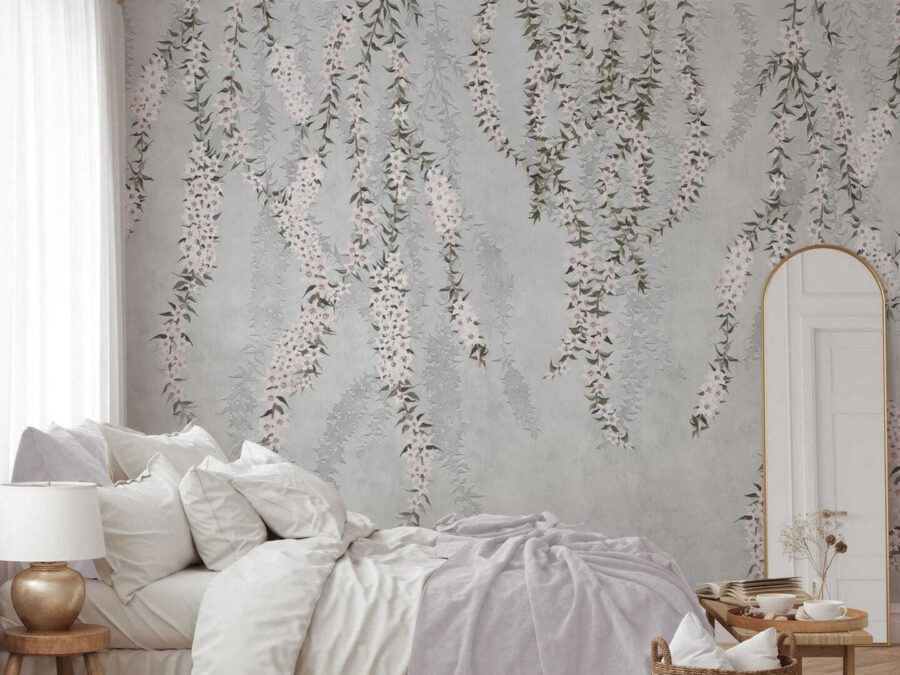 Papel pintado con flores
