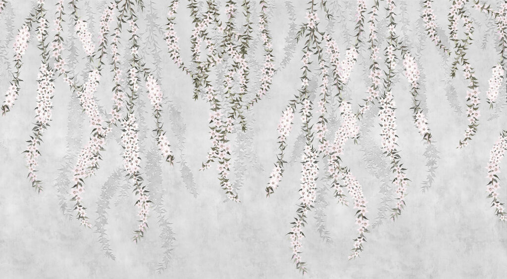Papel pintado con flores Papel pintado con flores