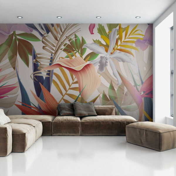 Vibrante follaje tropical en armonía. Vibrante follaje tropical en armonía.