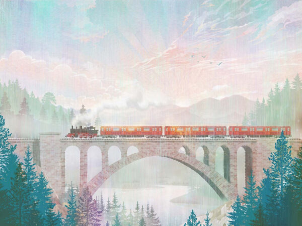 Tren sobre un puente Tren sobre un puente