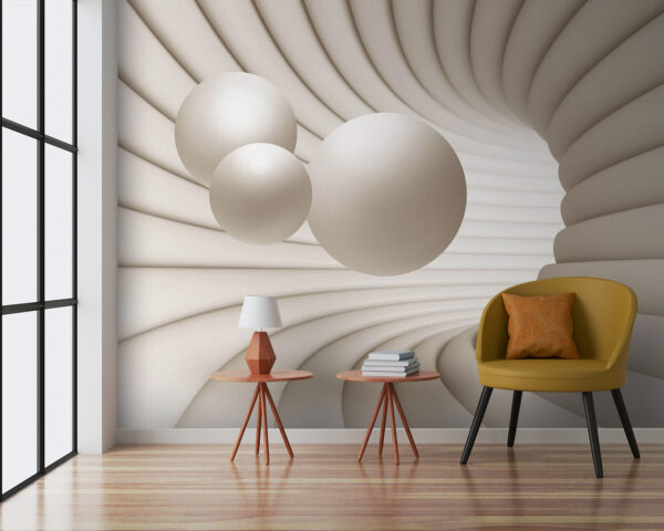 Objeto circular blanco con bolas Objeto circular blanco con bolas