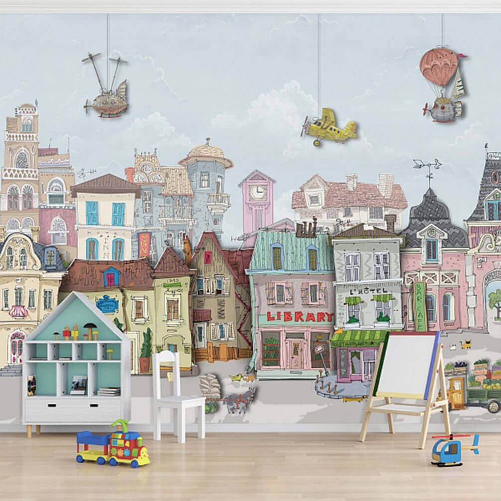 u62113pir1m - Grupo de edificios con coches y aviones - tegory