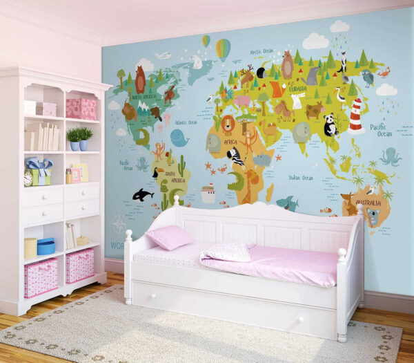 Mapa del mundo con animales Mapa del mundo con animales