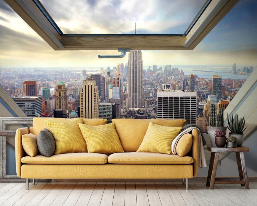 Ventana con vistas a una ciudad