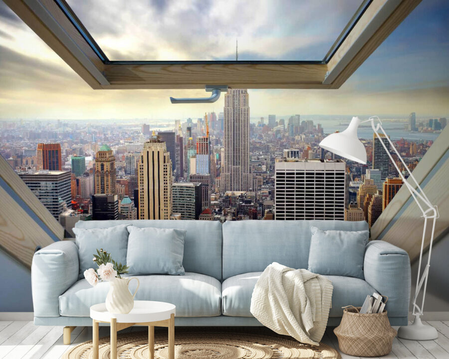 Ventana con vistas a una ciudad