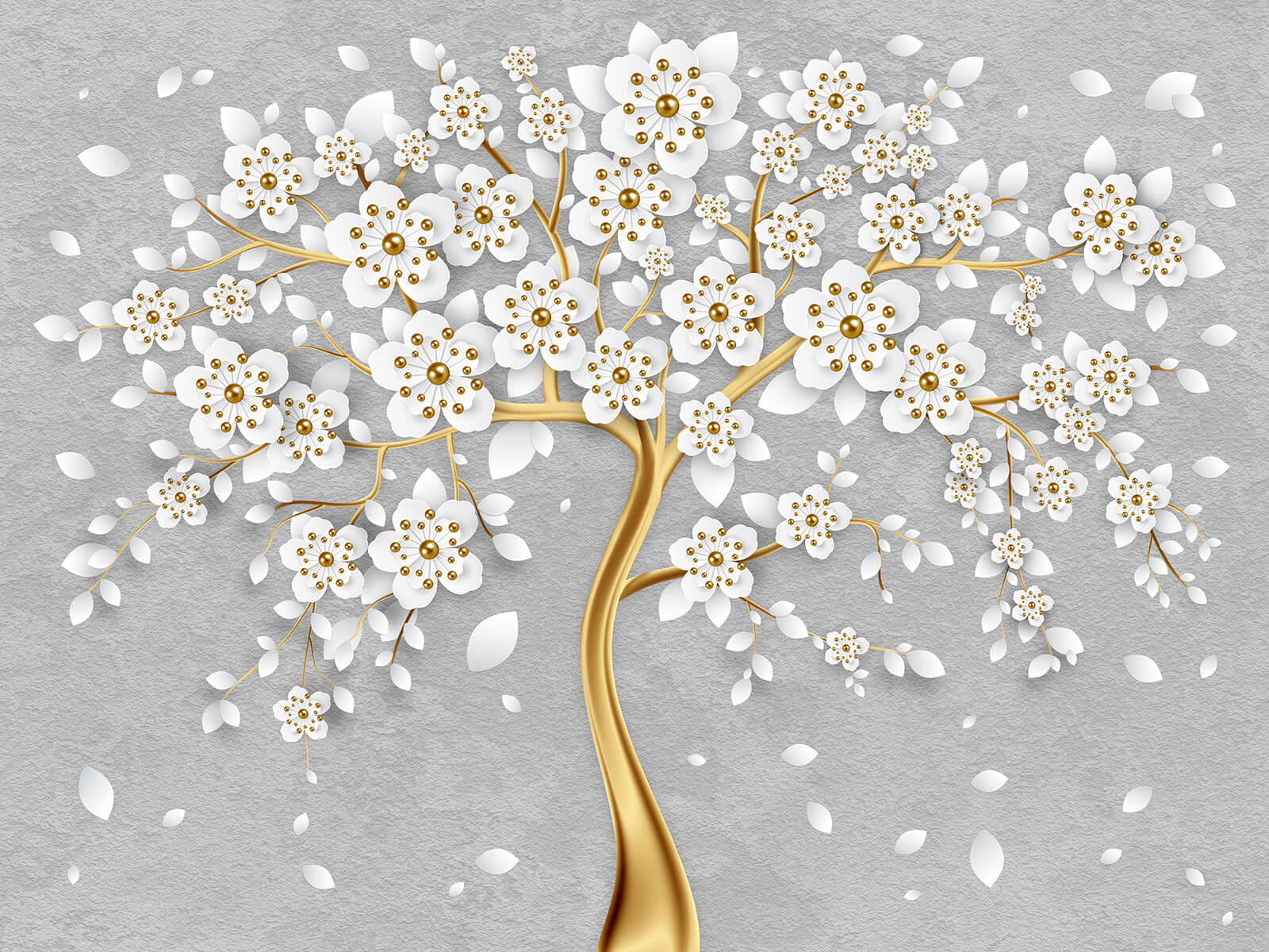 u59828p - Árbol con flores y hojas blancas - tegory
