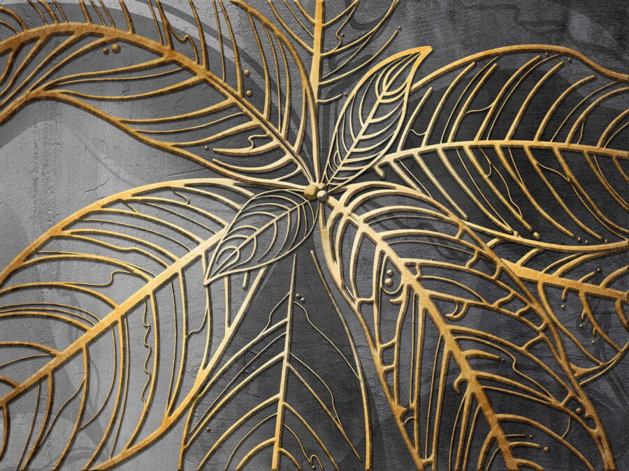Diseño artístico de hojas intrincadas