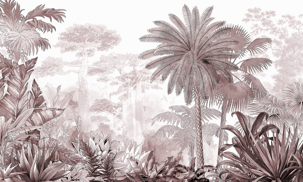 Un grupo de árboles y plantas Un grupo de árboles y plantas
