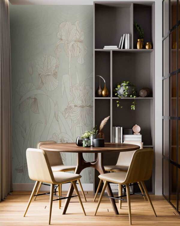 Fotomurales Fotomurales Flores delicadas en un paisaje sereno (SKU: u58937v2)