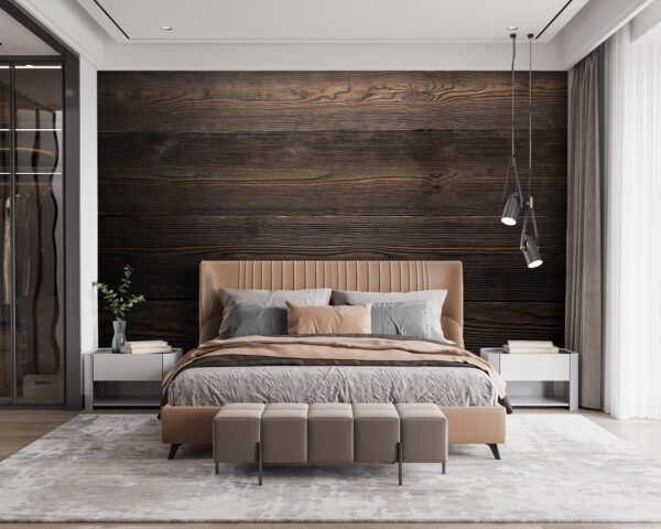 Superficie de madera oscura con algunas grietas Superficie de madera oscura con algunas grietas